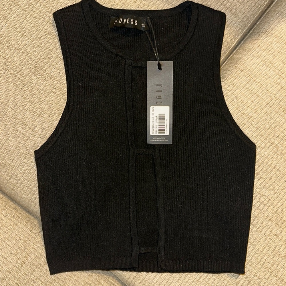 Princess Polly Black Crop Top